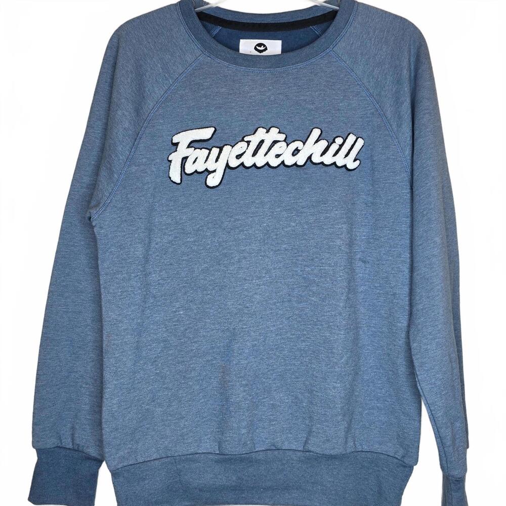 Fayettechill soft blue crew neck sweatshirt Women's Small NWOT